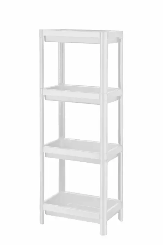 4 Katlı Banyo Rafı Mutfak Rafı Banyo Düzenleyici Şampuan Havluluk Deterjanlık Dolap Organizer Beyaz-BEYAZ - 6