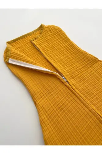 4-Layer Cotton Anti-Allergenic Bamboo Muslin Swaddle - MUSTARD - 4