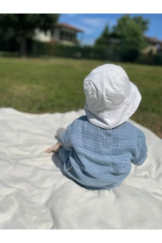 4 Layer Muslin 100% Cotton Kids Long Sleeve Sweatshirt-Pants Set - 1