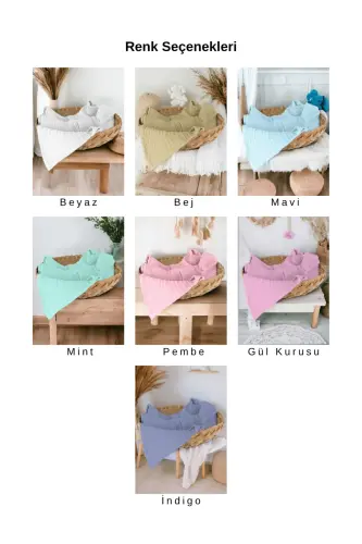 4-Layer Muslin Baby Blanket Organic Muslin Cover Cotton Baby Blanket Multi-Purpose Muslin Blanket - blue 4 layers - JOYOUS MOM KIDS (1)