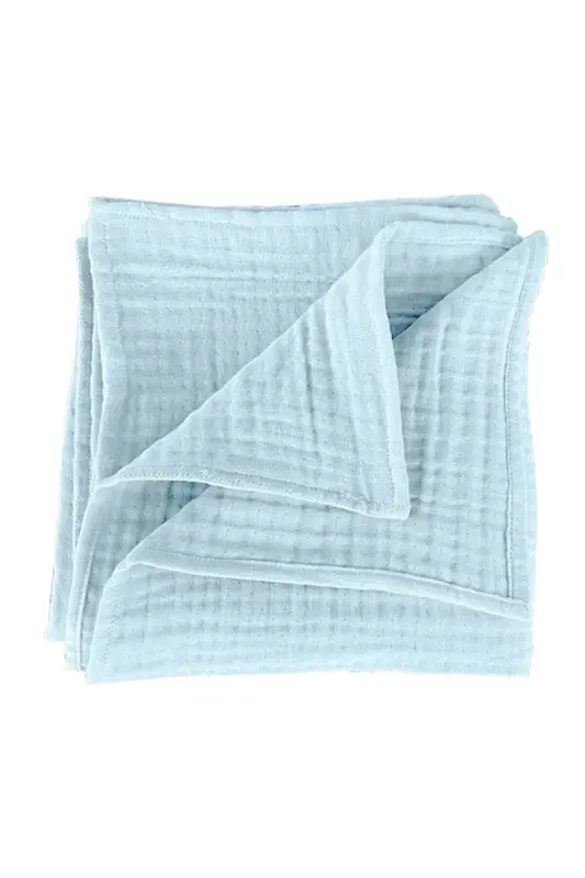 4-Layer Muslin Baby Blanket Organic Muslin Cover Cotton Baby Blanket Multi-Purpose Muslin Blanket - blue 4 layers - 5