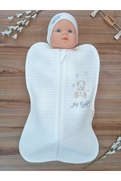 4 Layer Muslin Baby Sleeping Bag 100% Cotton Unisex Baby Swaddle Seasonal Breathable 3-6 Months - 9