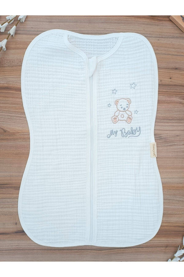 4 Layer Muslin Baby Sleeping Bag 100% Cotton Unisex Baby Swaddle Seasonal Breathable 3-6 Months - 10