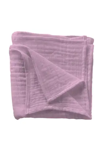 4-Layer Muslin Cover Baby Blanket Organic Cotton Multi-Purpose Cotton Muslin Blanket Swaddle Cover - Dark Rose - 3