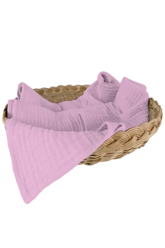 4-Layer Muslin Cover Baby Blanket Organic Cotton Multi-Purpose Cotton Muslin Blanket Swaddle Cover - Dark Rose - 4