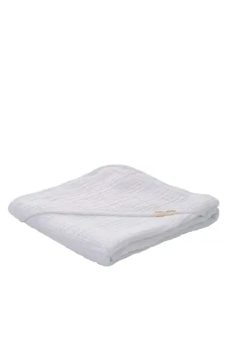 4 Layer Muslin Swaddle 75x75cm - White - White 