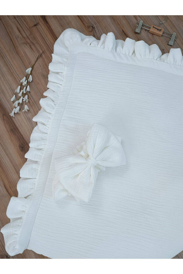 4 Layer Muslin White Baby Blanket Natural Organic Sleep Baby Swaddle Hospital Discharge Newborn - 21