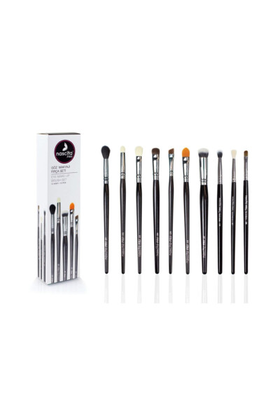 4 Most Loved Makeup Brush Set + 10 Piece Eye Makeup Brush Set - 8