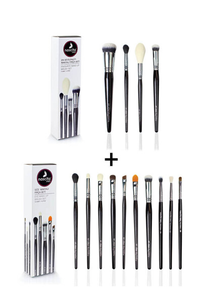 4 Most Loved Makeup Brush Set + 10 Piece Eye Makeup Brush Set - 1