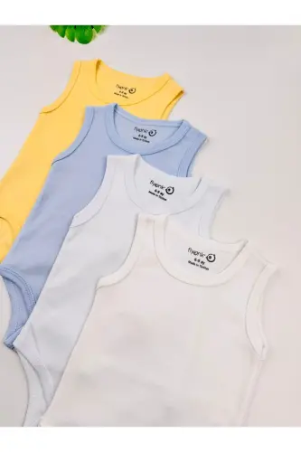 4-Pack 100% Cotton Stretch Interlock Baby Bodysuit - 5