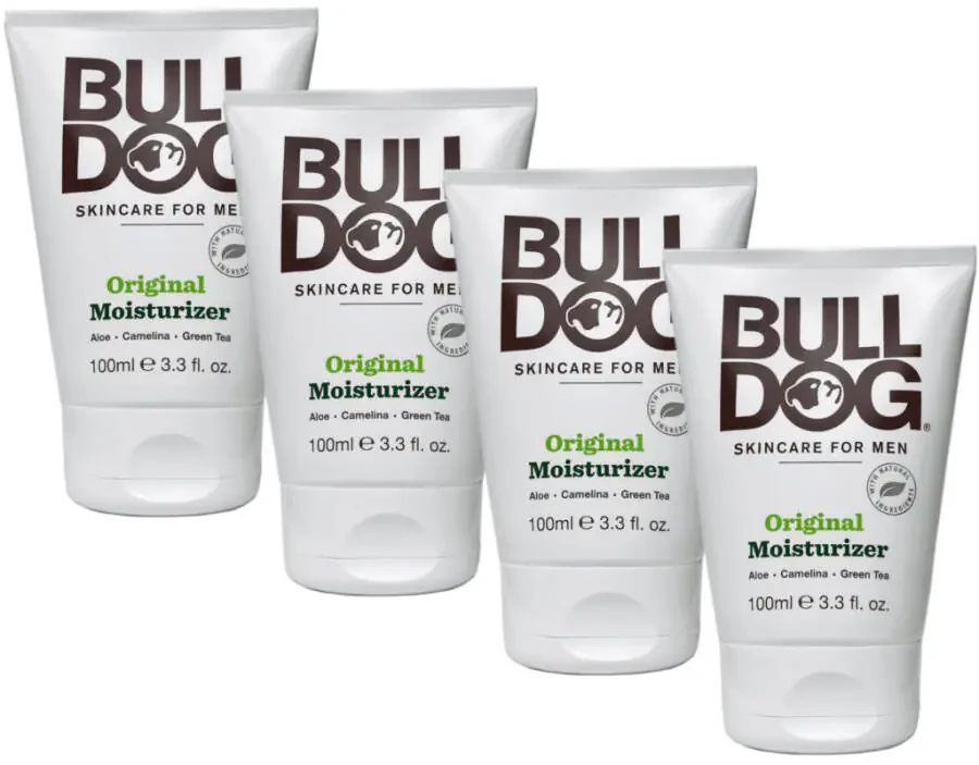 (4 Pack) Bulldog Skincare For Men, Moisturizer, Original , 3.3 fl oz (100 ml) - 3