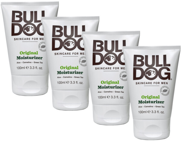 (4 Pack) Bulldog Skincare For Men, Moisturizer, Original , 3.3 fl oz (100 ml) - 1