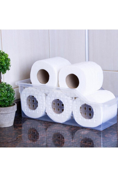 4 Pack Clear Decobella Refrigerator Organizer Vegetable Fruit Basket Kitchen Bathroom Counter Under Above - DÜKKANÖNÜ (1)
