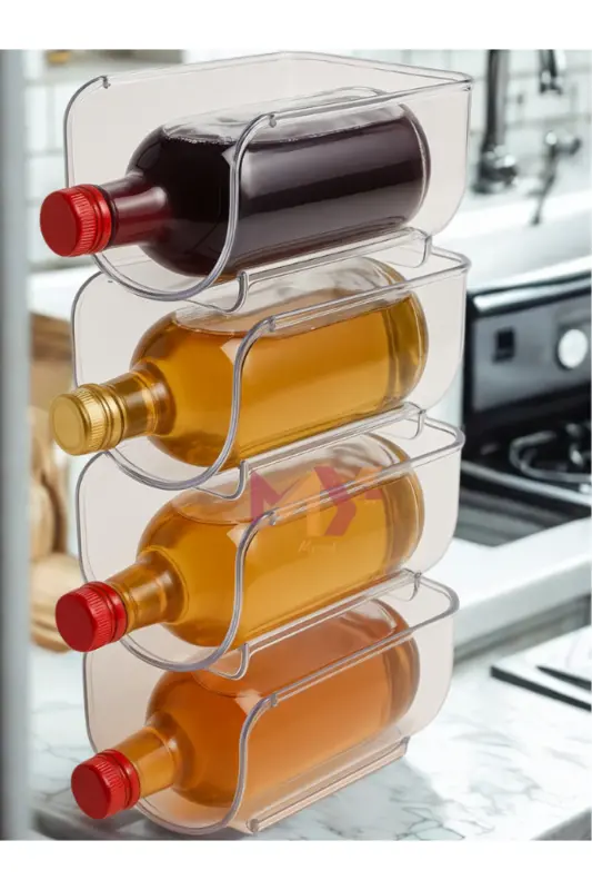 4 Pack Decobella Refrigerator Interior Beverage Bottle Shelf - 2