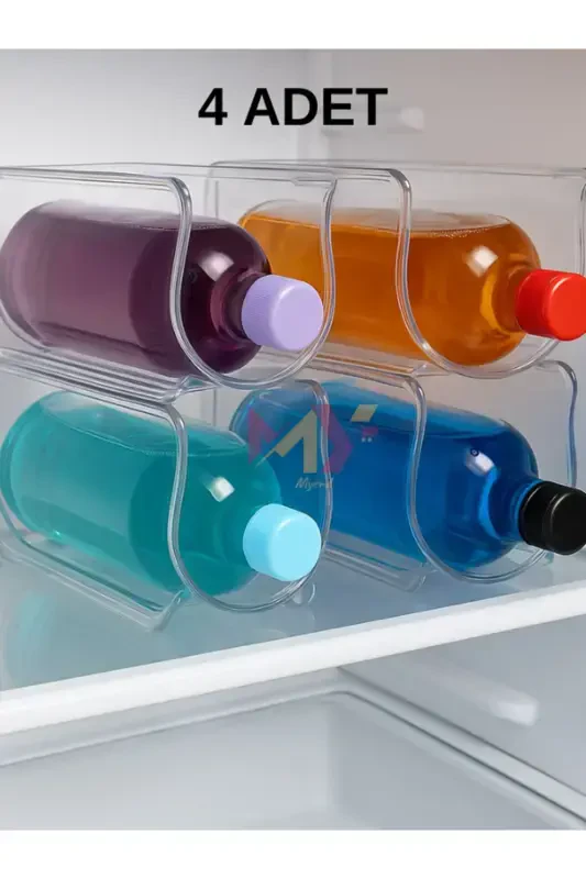 4 Pack Decobella Refrigerator Interior Beverage Bottle Shelf - 1
