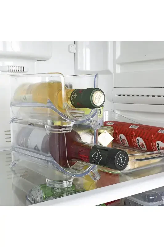 4 Pack Decobella Refrigerator Interior Beverage Bottle Shelf - 4