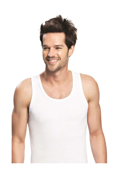 4 Pack Men's White Cotton Classic Crew Neck Undershirt - TUTKU (1)