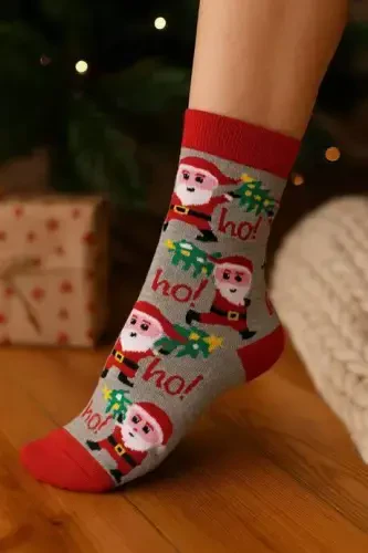 4-Pack Unisex Christmas Socks Colorful Ankle Socks New Year - BÜYÜKBEDENIZ (1)
