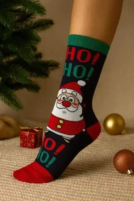 4-Pack Unisex Christmas Socks Colorful Ankle Socks New Year - 3