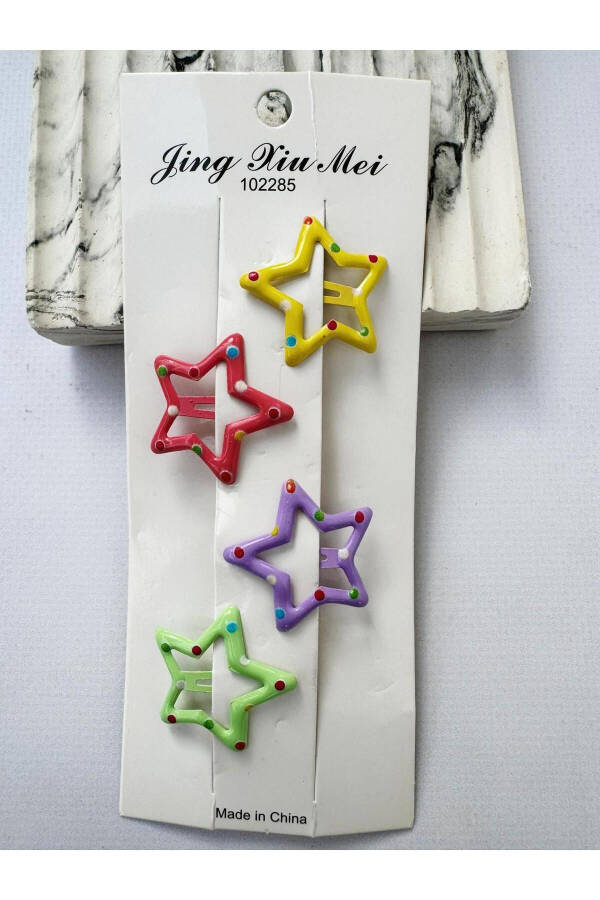 4 Pack Y2k Star Hair Clips - 4