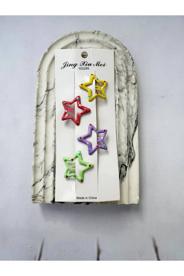 4 Pack Y2k Star Hair Clips - 5