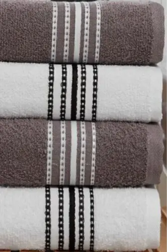 4 Pcs Bath Towel Set Elvin Coffee - 70 X 140-COF - 6