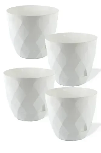 4 Pcs Mini Size 4 Bright Color Cactus Succulent And Flower Pot Set Yakamoz No 0-0 N0 - 4