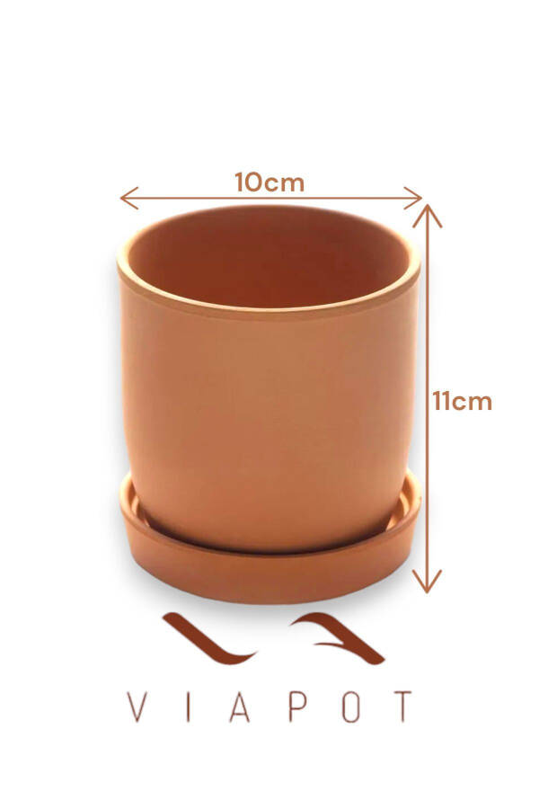 4 Pcs Small Tokyo Terracotta Pot with Saucer 11x10cm 500ml - 13