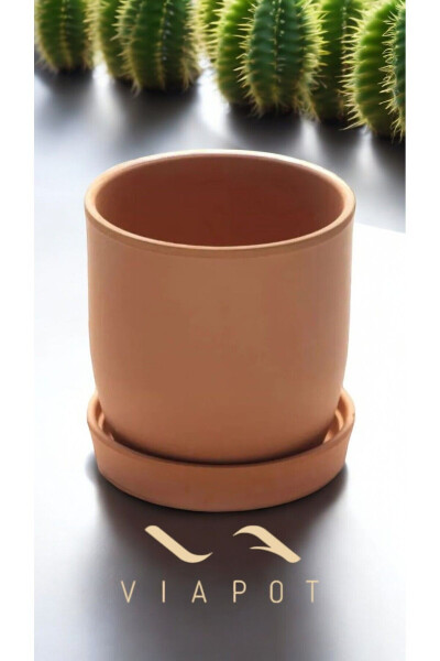 4 Pcs Small Tokyo Terracotta Pot with Saucer 11x10cm 500ml - 14