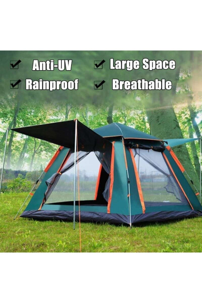 4 Person Automatic Awning Camping Tent Portable Anti-uv Waterproof Outdoor Beach Picnic Tent - 2