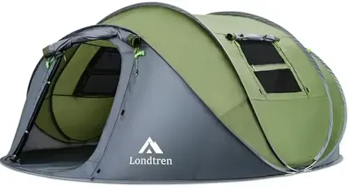 4 Person Easy Pop Up Tent Waterproof Automatic Setup 2 Doors-Instant Family Tents for Camping Hiking & Traveling - 5