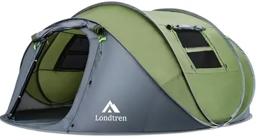4 Person Easy Pop Up Tent Waterproof Automatic Setup 2 Doors-Instant Family Tents for Camping Hiking & Traveling - 5