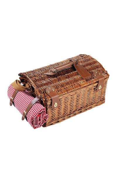 4 Person Picnic Basket with Checkered Pattern (nz-06) - 5