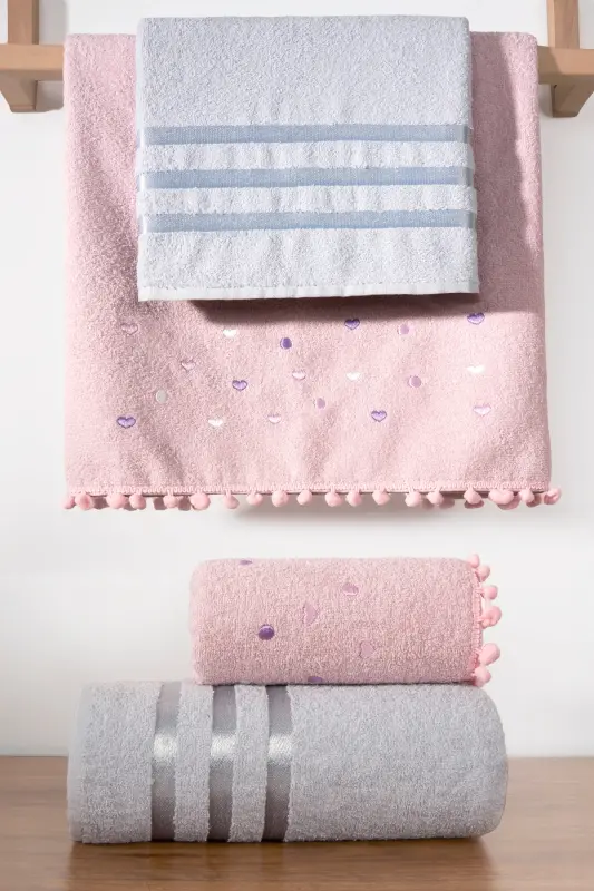 4 Piece Bath and Hair Towel Set - Bath Set | Soft, Fast Drying and Durable - 2