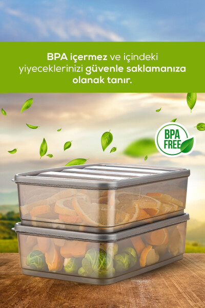 4-Piece Bella Refrigerator Organizer Storage Container Large - VIENEV (1)