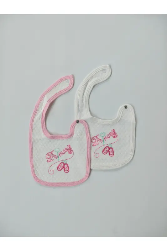 4-Piece Bib Set, Baby Girl Bibs, 100% Cotton - 1