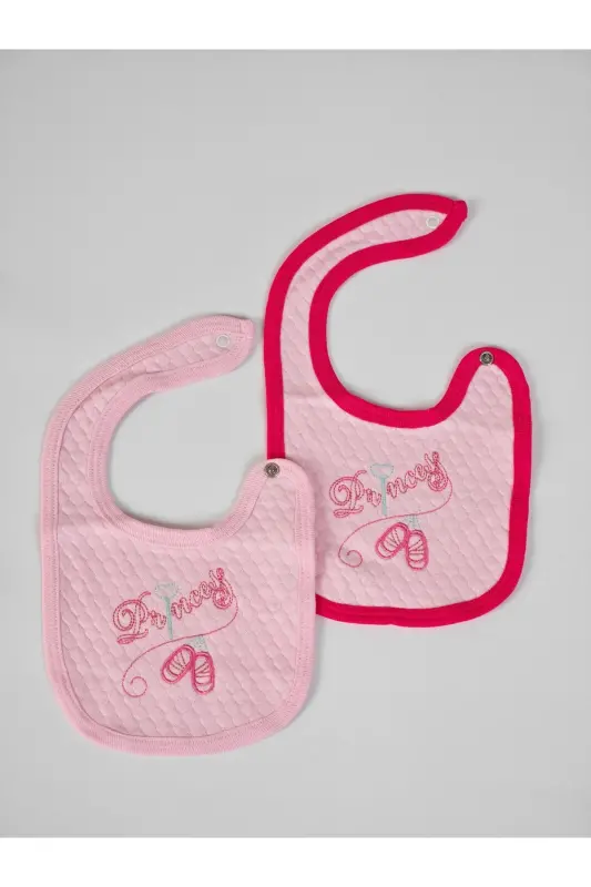 4-Piece Bib Set, Baby Girl Bibs, 100% Cotton - 2