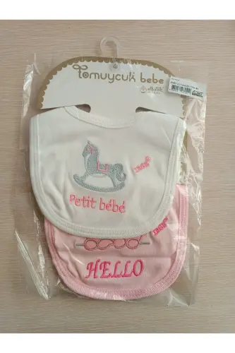 4-Piece Bib Set, Baby Girl Bibs, 100% Cotton - 4