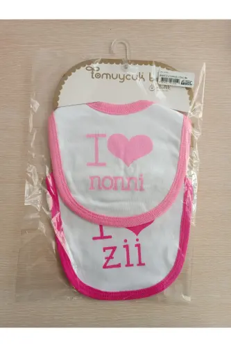 4-Piece Bib Set, Baby Girl Bibs, 100% Cotton - 8