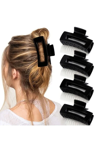 4-Piece Black Matte Buckle Set - MONALISA