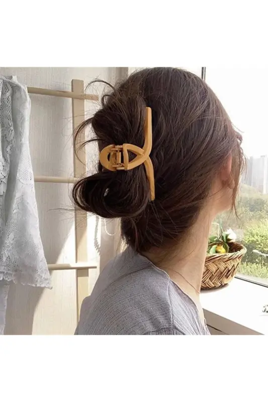 4-Piece Claw Clip Set - Brown - 5