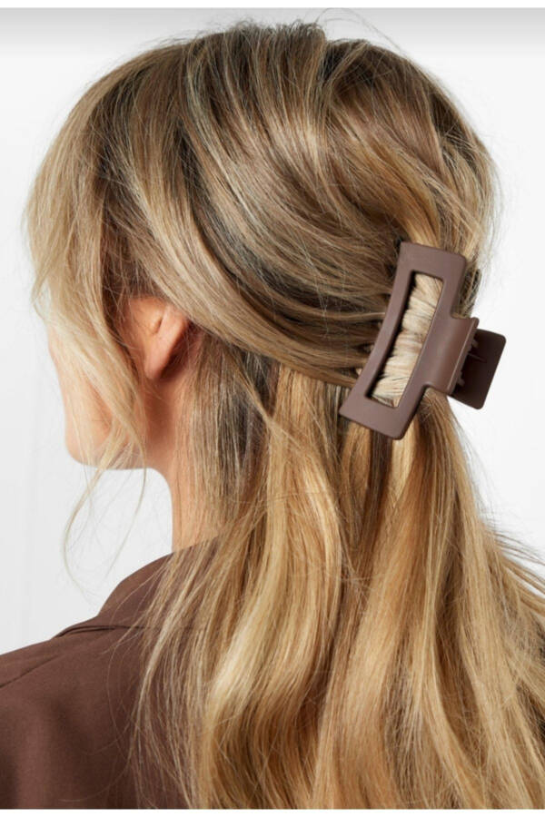 4 Piece Coffee Tone Women's Hair Clip Set - 4