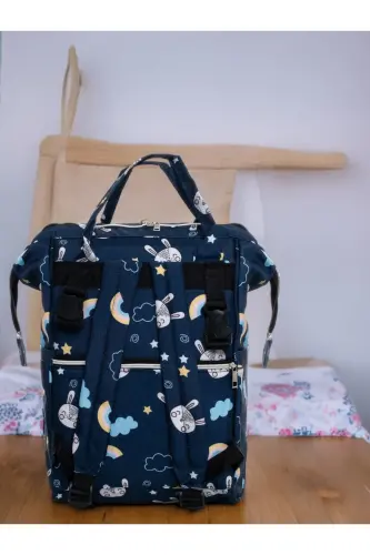 4-Piece Grand Maternity Set (HOSPITAL EXIT, BABY CARE BACKPACK AND SHOULDER BAG, SWADDLE) - BLACK-TAN-NAVY - 5
