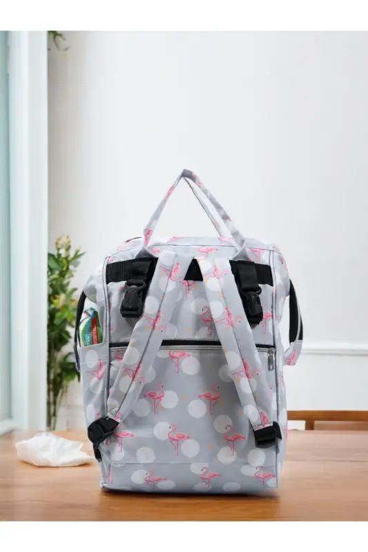 4-Piece Newborn Set (HOSPITAL OUTFIT, BABY CARE BACKPACK AND SHOULDER BAG, SWADDLE)-BLACK - 5