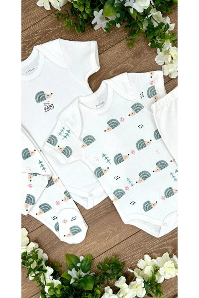 4-Piece Organic Cotton Baby Girl Snap-Up Bodysuit & P - PATSAN (1)