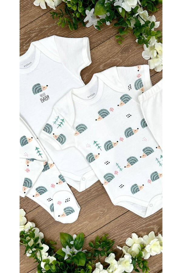 4-Piece Organic Cotton Baby Girl Snap-Up Bodysuit & P - 2