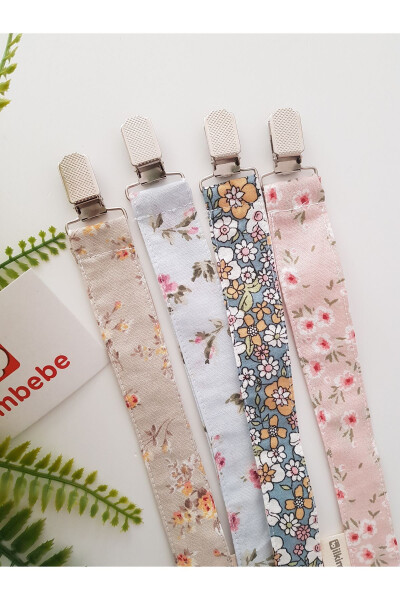 4-Piece Set Floral Baby Pacifier Clip - Pacifier Chain - Pacifier Holder - IB ILKIMBEBE (1)