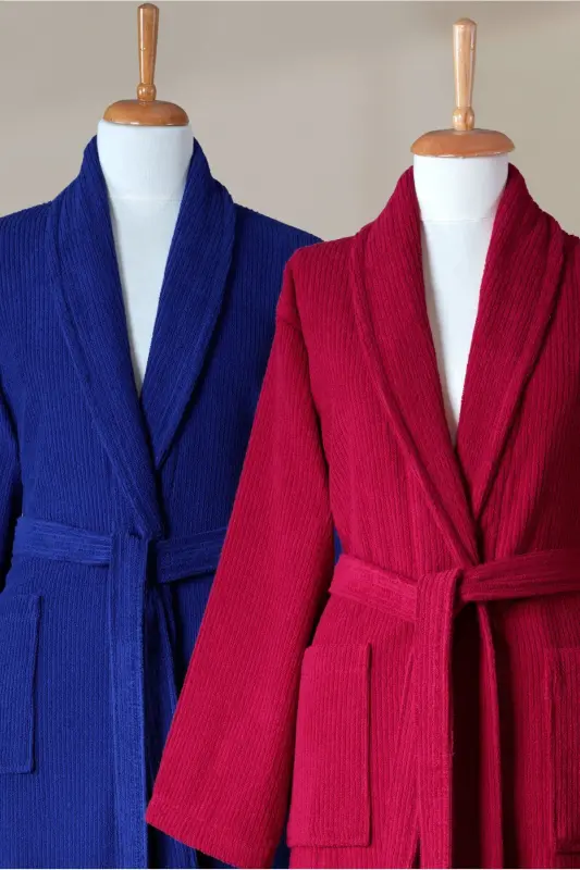 4-Piece Striped Bathrobe Set 100% Certified Cotton - 5