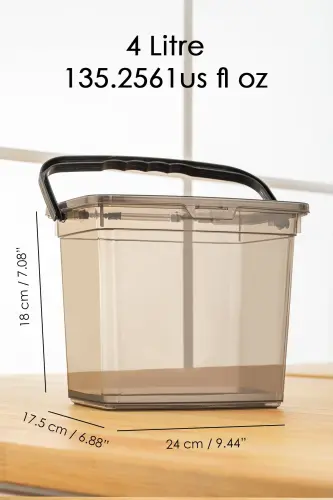 4-Piece Washable Labeled Tablet Laundry Detergent Storage Container Detergent Storage Organizer Box Gray 4L - 3