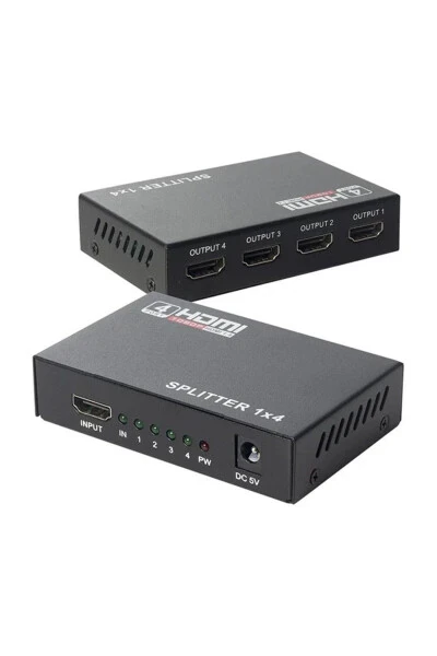 YÜKSEK KALİTELİ TAK ÇALIŞTIR 1080P 1.4V 4 PORT HDMI SPLITTER DAĞITICI HDMİ ÇOKLAYICI - 3